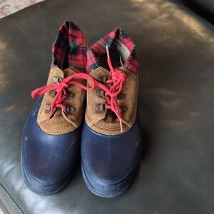 Winter Boots with Red Laces